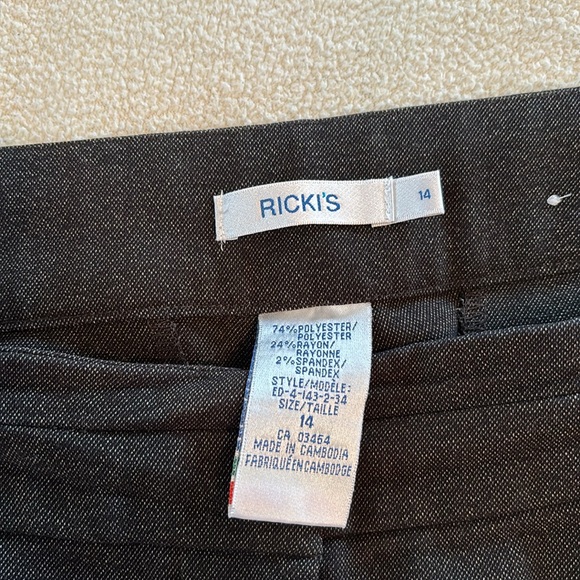 Ricki’s dress pants (size14) and jacket (size 18). Brown/gray - Picture 4 of 6